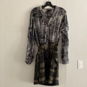 Edun silk patterned dress size Medium